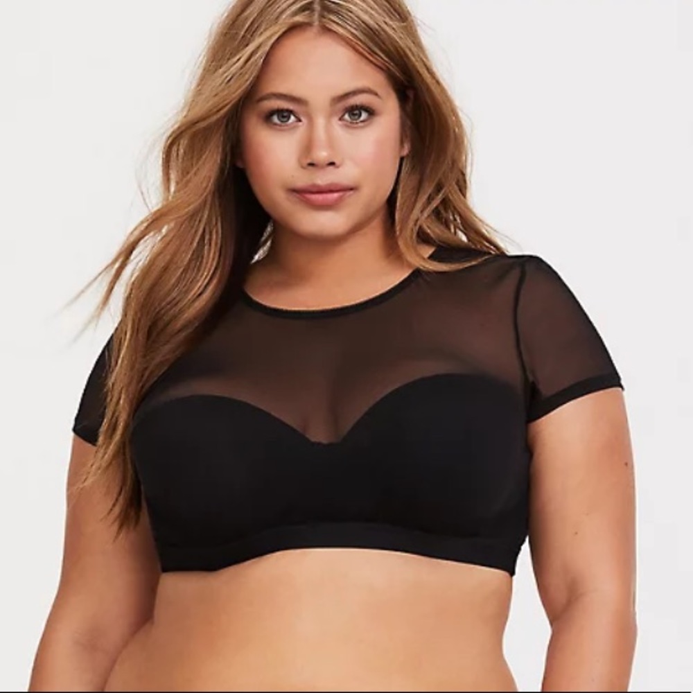 Torrid Mesh Short Sleeve “Under-It-All” Crop Top